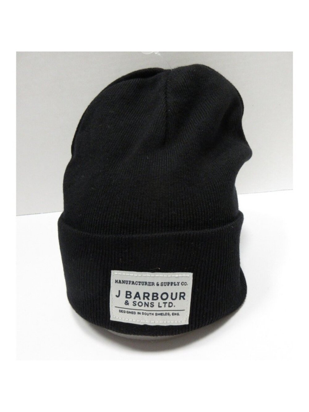 Barbour Hat Cap One Size Nautic Beanie Wool Blend Knit Cuffed NEW